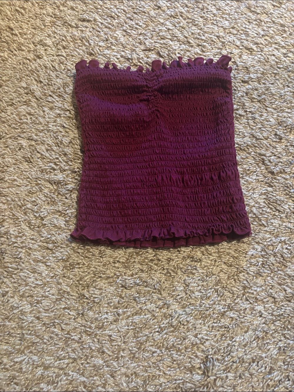 Rue21 Purple Smocked Strapless Tube Top